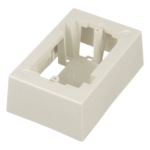 PANDUIT JB1IW-A – Caja de Pared Superficial / ABS Resistente / 5.09 x 3.34 x 1.75 in / Salidas 1/2, 3/4, 1 in / Blanco Mate