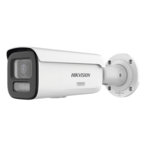 HIKVISION DS-2CD2667G3T-LIZSY – Bala IP / 6 Megapixel / Lente Mot. 2.8 a 12 mm / 60 m IR + Luz Blanca (197 ft) / IP67 NEMA 4X / WDR 130 dB / AcuSense 3.0 + AcuSeek / Metal / -30°C a 60°C