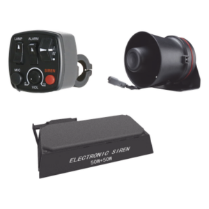 EPCOM INDUSTRIAL SIGNALING KITMOTOEPCOM – Kit de Señalización para Motocicleta / Sirena y Bocina 100W / Controlador Ergonómico / 3 Tonos de Advertencia / Manubrio 7/8" (22,22 mm)