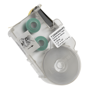 PANDUIT T100X000VPC-BK – Casete de Etiquetas de Vinilo / Cinta Continua / 25.4 mm x 7.6 m (24.93 pies) / Negro sobre Blanco / Interior-Exterior