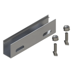 BASEL N00003 – Cople de Aluminio para Riel / Aluminio Serie 6000 / Compatible N Rail 4.72 y M2 / Acero Inoxidable / 115 g
