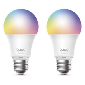 TP-LINK TAPOL530E2PACK – Foco Smart Wi-Fi Multicolor / A60 E27 / 806 Lúmenes / Atenuación 1%-100% / 2500-6500 K / Control por Voz / 2.4 GHz