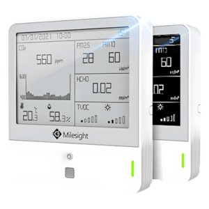 MILESIGHT AM319915M – Sensor LoRaWAN 9 en 1 / Pantalla E-Ink 4.2 pulgadas / Alcance 15 km (49,212 ft) / Monitoreo Ambiental Integral / Batería Multianual