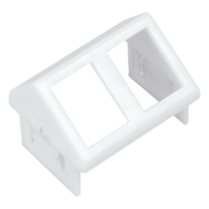 SIEMON CTE-MXA-02-02 – Adaptador de Placa de Pared / 2 Salidas / Angulado / Compatibilidad TERA y UTP MAX / Blanco