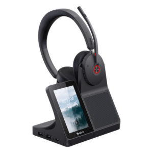 YEALINK WH68-WORKSTATION – Estación de Trabajo Inalámbrica DECT / Pantalla Táctil 4" / Bluetooth 5.3 / ANC Híbrida / Alcance 185 m (606.9 ft) / Hub USB