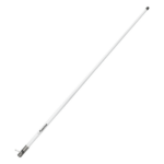 SHAKESPEARE 5104 – Antena Marina VHF / Base 1.2 m (3.9 ft) / 3 dB / 50 W / Cable RG-58 4.5 m (15 ft) / Banda Ancha 5 MHz / Soporte Latón Cromado