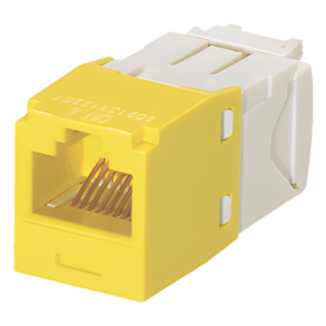PANDUIT CJ688TGYL – Jack RJ45 / Categoría 6 / 8P8C / Terminación TG / Sin herramienta de impacto / Amarillo
