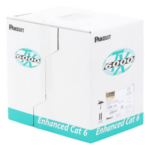 PANDUIT PUC6004WH-ME – Bobina de Cable UTP / Cat 6A Mejorado / 23 AWG / 305 m (1000 pies) / 4 Pares / PVC CM / Reelex / Blanco