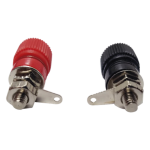 EPCOM INDUSTRIAL EI-71240 – Par de Bornes Aislados para Chasis / Rojo y Negro / Diseño Compacto / Uso Industrial