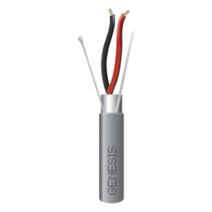 GENESIS 2214-1109/1000 – Cable para Alarma / 2x18 AWG / Blindado / Riser / 305 m (1000 ft) / Gris