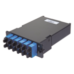 PANDUIT FCS9N-12-10P – Placa Acopladora de Fibra Óptica / 12 Fibras Monomodo OS2 / 6 Conectores LC Duplex / Pérdida de Inserción ≤0.35 dB / Color Azul TIA/EIA-568-C.3