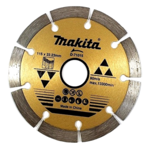 MAKITA D-71015 – Disco de diamante segmentado / 4-1/2" x 3/4" / 7/8" eje / 13,300 rpm / Corte seco