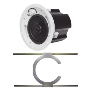 TRUAUDIO CL70V6UL/S – Bocina de Techo / 6.5' / 70V/100V o 8 Ohms / 60W / 88 dB / Rejilla Fantasma Sin Marco / Soporte Acero para Techos Suspendidos