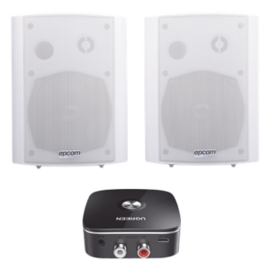 EPCOM PROAUDIO SF775AW/BT – Sistema de Altavoces Amplificados / 2x20W RMS a 8Ω / Bluetooth / Woofer 5'' / Tweeter 1.5'' / Montaje en Pared / Respuesta 80 Hz-18 kHz