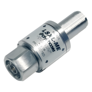 POLYPHASER LSXL-ME – Protector Coaxial RF / 1.8-3.8 GHz + 4.2-6.0 GHz / N Macho-Hembra / Bloqueo DC / IP65 / 10W