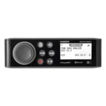 GARMIN 10-01516-30 – Sistema de Audio Marino / Pantalla LCD Monocroma 2.6" / Multi-Zone 2 Zonas / Potencia Pico 200 W / Bluetooth y ANT / IPX7 / Compatible SiriusXM y DAB+
