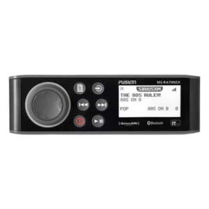 GARMIN 10-01516-30 – Sistema de Audio Marino / Pantalla LCD Monocroma 2.6" / Multi-Zone 2 Zonas / Potencia Pico 200 W / Bluetooth y ANT / IPX7 / Compatible SiriusXM y DAB+