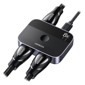 UGREEN 90385 – Conmutador HDMI 2.1 / 8K @60Hz / 4K @120Hz / 48Gbps / 2×1 / HDR Dolby / 7.1 Canales