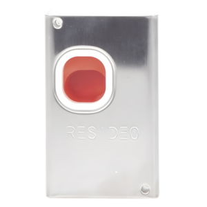 HONEYWELL HOME RESIDEO 269R – Interruptor de Atraco Silencioso / Contactos DPDT / Cubierta de Acero Inoxidable / Restablecimiento con Llave / UL636