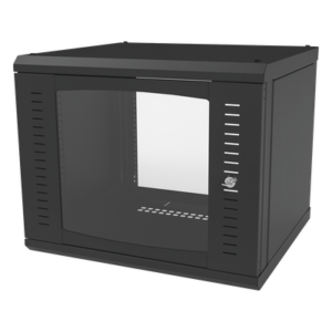 LINKEDPRO BY EPCOM SR-1909-GFP – Gabinete para Montaje en Pared Fijo, con 9 Unidades de Rack, de 19in, Puerta de Cristal Templado, Fabricado en Acero