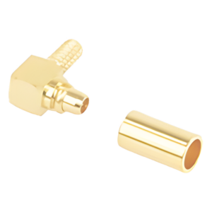 RF INDUSTRIES,LTD RMX-9010-1B – Conector Coaxial / MMCX Macho / Ángulo Recto / Anillo Plegable / Oro/Teflón / RG-174/U, LMR-100A