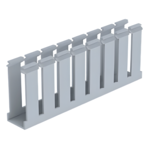 PANDUIT G1X1LG6 – Canaleta Ranurada de PVC / 1.25 in Ancho / 3.12 in Alto / 1800 mm (5.9 ft) Largo / Tipo G / Gris