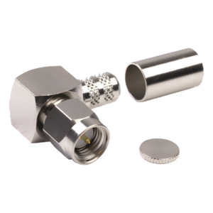 RF INDUSTRIES,LTD RSA-3010-X – Conector SMA Macho en A/R / Anillo Plegable / RG-8/X, LMR-240, Belden 9258 / Níquel, Oro, Teflón