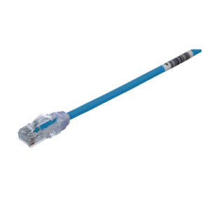PANDUIT UTP28X2BU – Cable de Parcheo UTP Cat6A / 28AWG / CM-LSZH / 0.61m (2ft) / Azul