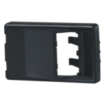 PANDUIT CFFPA2BL – Placa de Mobiliario Modular / 2 Puertos Mini-Com / Salida Inclinada / 1.69 x 0.76 x 2.9 in / Negro