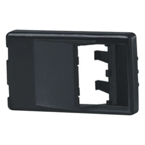 PANDUIT CFFPA2BL – Placa de Mobiliario Modular / 2 Puertos Mini-Com / Salida Inclinada / 1.69 x 0.76 x 2.9 in / Negro