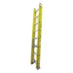 SURTEK SYS-EEFV224 – Escalera de Extensión / Fibra de Vidrio y Aluminio / 24 Escalones / 6.4 m (21 ft) / Carga 102 kg / Tacones Antideslizantes