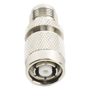 RF INDUSTRIES,LTD RP-1223 – Adaptador RF en Línea / Conector TNC Macho Inverso a TNC Hembra / Cuerpo Bronce Niquelado / Contacto Oro / Aislante Teflón