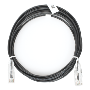 LINKEDPRO BY EPCOM LP-UT6-300-BK-28 – Cable de Parcheo Slim UTP Cat6 / 3 m (9.84 ft) / 28 AWG / 1 Gbps / RJ45 / Negro