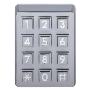 DKS DOORKING 1895-032 – Teclado Iluminado para Portero Telefónico / Full Duplex Manos Libres / 100 Números de Teléfono / 2 Relés de Control de Acceso / Montura Empotrada 8.375' x 14' x 3.25'