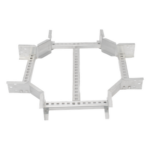 CHAROFIL CHXE8R8X9AK – Derivación Horizontal X / Perfil Z / Peralte 3 1/4" / Ancho 9" / Radio 8" / Aluminio Portacables