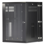 PANDUIT PZWMC18W – Gabinete de Montaje en Pared / 19in / 18 UR / 635mm (2.08ft) Profundidad / Ventana de Seguridad / 300 lb (136.1 kg) Carga / Acero Negro