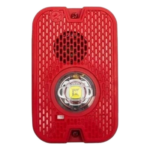 SYSTEM SENSOR P2GRKLED – Sirena Estroboscópica LED / 2 Hilos / Montaje en Pared / 16 a 24 Vcd / Candela Seleccionable / Exterior / Rojo