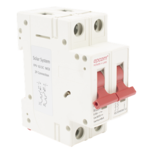 EPCOM POWERLINE FPV632PC20 – Interruptor Termomagnético DC / 2 Polos / 20 A / 800 VCC / Curva C / 6 kA / Riel DIN