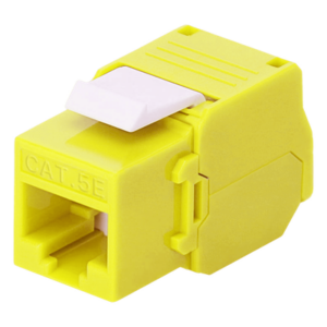 LINKEDPRO BY EPCOM LP-KJ-516-TTYE – Módulo Jack Keystone / Cat5e / Toolless / Terminación 180° / 1 Puerto / Sin Blindaje / Amarillo