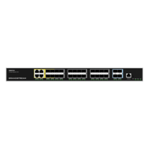 GRANDSTREAM GWN7831 – Switch de Agregación Capa 3 / 120 Gbps Throughput / 4 Puertos 10G SFP+ / Stacking 4 Unidades / Enrutamiento OSPF-BGP / 4k VLANs