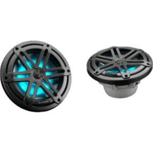 JL AUDIO 10-03067-00 – Bocinas Náuticas JL Audio M3 / 7.7" / Coaxial / 70 W RMS / LED RGB / Rejilla Deportiva Gris / 90.5 dB / 45 Hz-25 kHz / 4 Ω