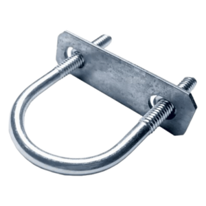 ANCLO ANC-U120112 – Abrazadera Roscada Tipo U / 38 mm (1 1/2 in) / Cuerda 1/4" / Acero Galvanizado / Tuberías hasta 120 mm