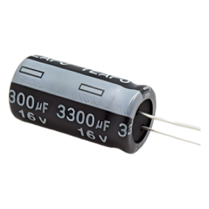 SYSCOM PARTS 3300M0016V – Capacitor Electrolítico / 3300 µF / 16 V / Tolerancia ±20% / Radial / -40°C a +85°C