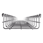 CHAROFIL MG-50-432EZ – Charola tipo malla / 66 mm peralte / 150 mm ancho / 3 m tramo / Electro zinc / 158 cables Cat6 / 9.84 pies