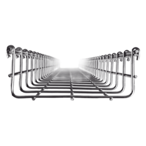 CHAROFIL MG-50-432EZ – Charola tipo malla / 66 mm peralte / 150 mm ancho / 3 m tramo / Electro zinc / 158 cables Cat6 / 9.84 pies
