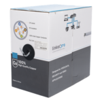 LINKEDPRO BY EPCOM PRO-CAT-5E-V2 – Bobina de Cable / Cat5e / 305 m (1000 pies) / 24 AWG / 100% Cobre / PVC Interior / Sin Blindaje / UL / Gris
