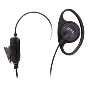 OTTO E1-ET2KA131 – Micrófono-Audífono Tipo Anillo / Cable 40 lbs Resistencia / PTT Integrado / Compatible Kenwood NX/TK Series