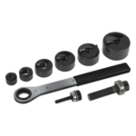 KLEIN TOOLS 53732SEN – Juego de Sacabocados / 6 Piezas / 1/2 a 2 Pulgadas (12.7 a 50.8 mm) / Con Llave Matraca y Estuche