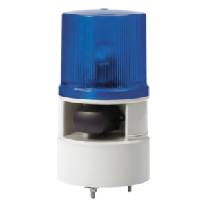 QLIGHT S125DML-WS-110220-B – Baliza LED con Sirena / 5 Tonos 105 dB / 4 Patrones Destello / 110-220 VCA / Azul / IP Industrial