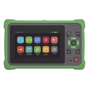 LINKEDPRO BY EPCOM LP-OTDR-T – OTDR Touch / Longitudes de Onda 1310nm y 1550nm / Rango Dinámico 26/24 dB / VFL 10mW / OPM / Mapeo de Cables RJ45 / Batería 5000 mAh / Alcance hasta 260 km
